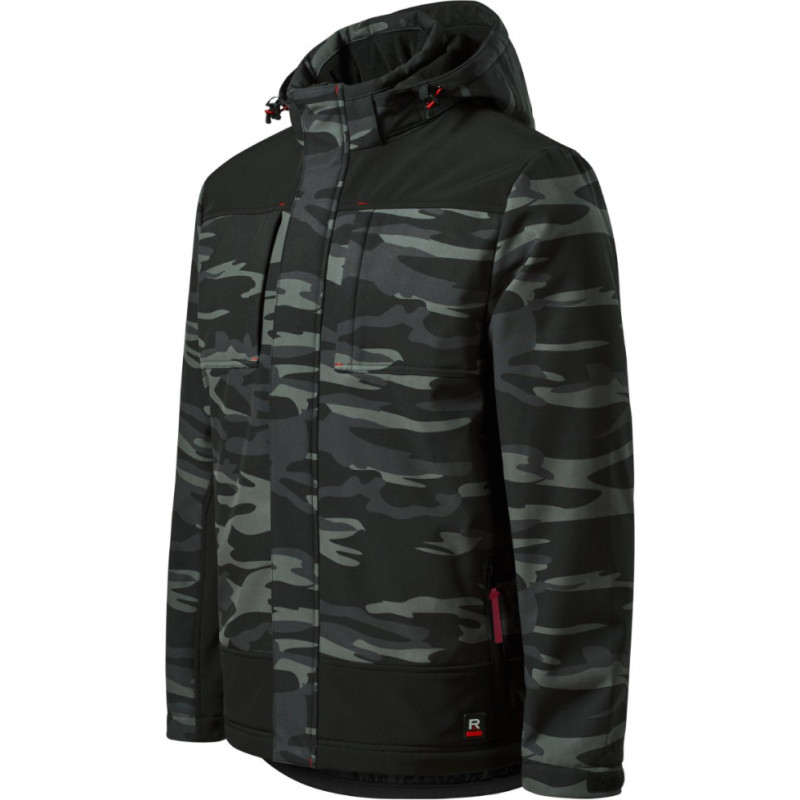 Rimeck Jaka Softshell Vertex Camo pelēka komuflāža 2XL