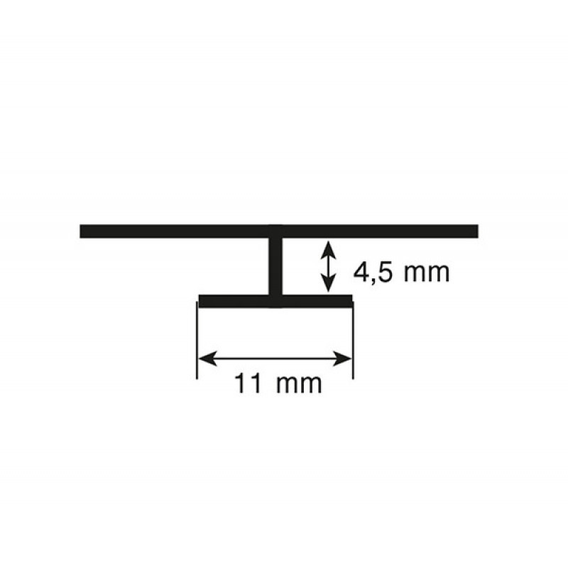 Kronospan Savienojuma profils Rocko sienas panelim, melna, 2800 mm, gab