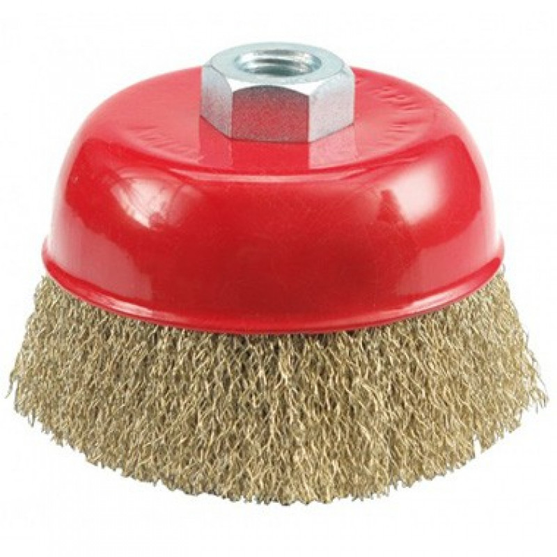 Vorel Koniskā birste ar skrūvi M14, 75mm misiņa sari, 06970 VOREL