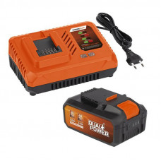 Powerplus Lādētājs 20V/40V + akumulators 5.0Ah/2.5Ah POWERPLUS DP