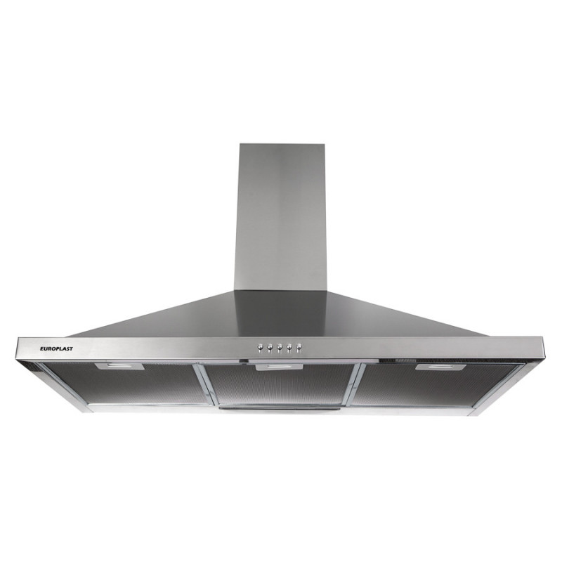 Europlast tvaika nosūcējs, 650m3/h, 90cm, inox