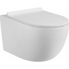 Flory Piekaramais tualetes pods WC Flory Rimless + Soft Close poda vāks - gab.