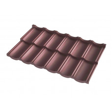 Moduļu metāla dakstiņš E-Modular 0,45mm PM RAL8017 (brūns matēts) / gab