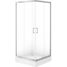 Dušas stūris ar paliktni Brasco SQR 90x90x190cm