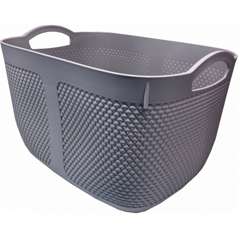 Besk Groziņš plastmasas Olivia 39x28x24cm, pelēks