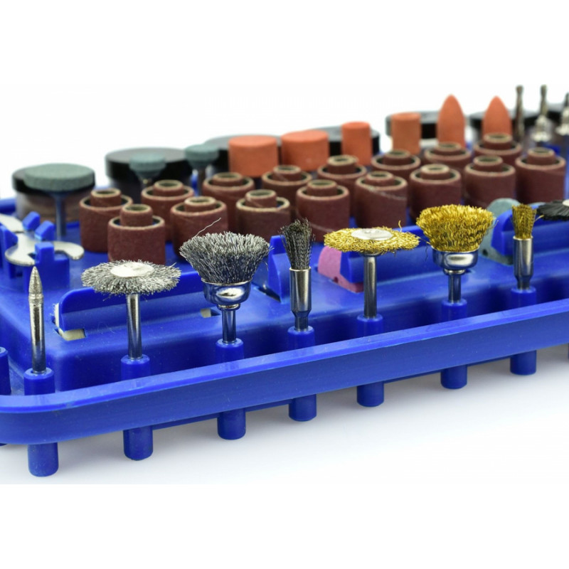 Geko Rotācijas instruments ar elastīgu vārpstu un aksesuāru komplektu 222 gab., G81223 GEKO