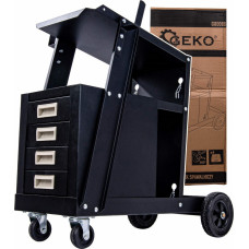 Geko Metināšanas rati ar rokturi un 4 atvilktnēm, GEKO, G80088, izturīga tērauda konstrukcija, mobilitāte, organizēta uzglabāšana