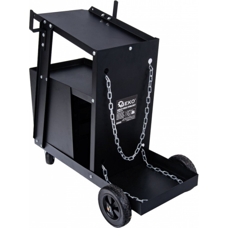 Geko Metināšanas rati ar rokturi un 4 atvilktnēm, GEKO, G80088, izturīga tērauda konstrukcija, mobilitāte, organizēta uzglabāšana