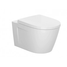 Jika pods ar QR/SC vāku Cubito Style rimless, stiprināms pie sienas,  355x530 mm, Vortex, balts