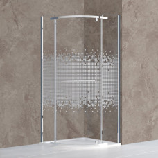 Roth dušas stūris Ardis, 900x900 mm, h=1950, r=550, brillant/rakstains stikls