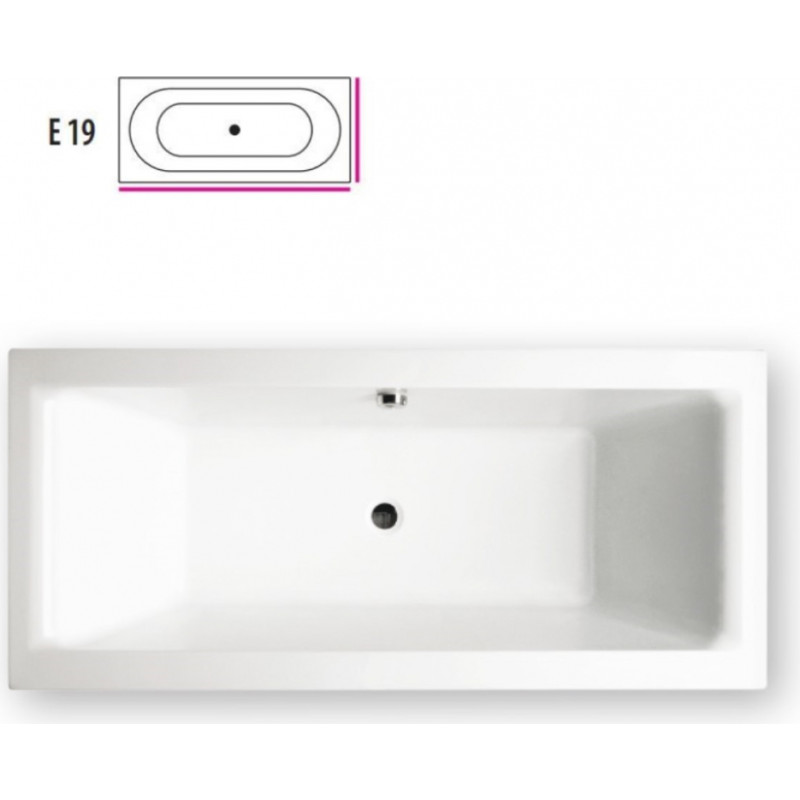 Balteco Roma Akrila vanna ar rāmi, sifonu, 179x80cm, paneļi E19, balta