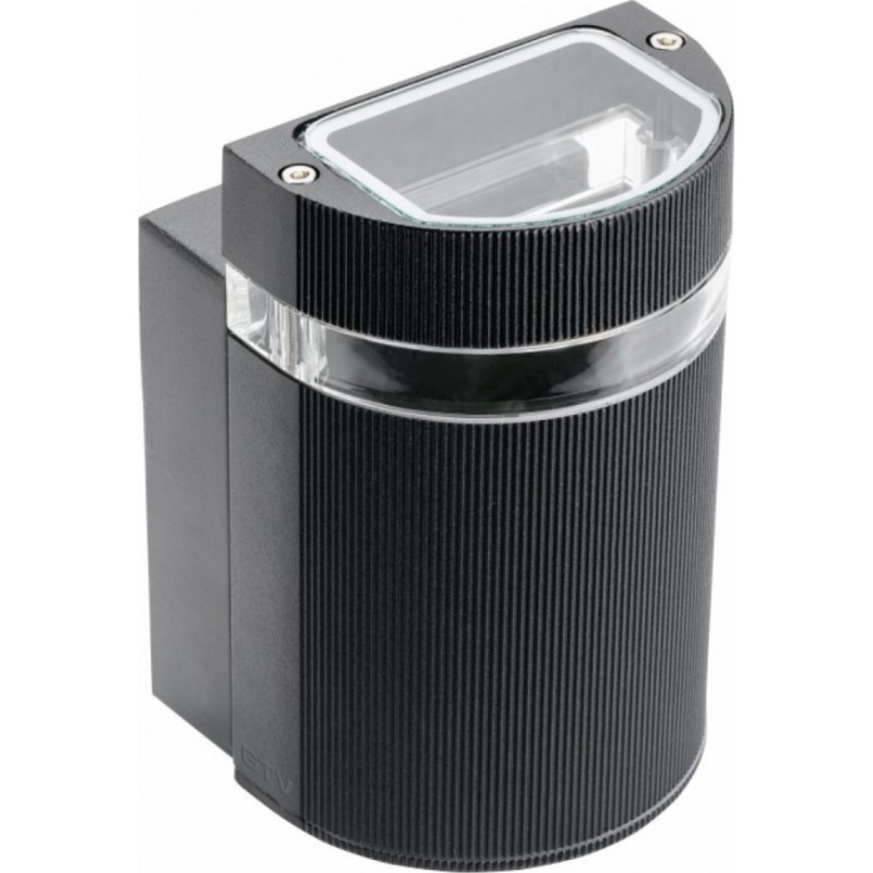GTV SILVA Sienas gaismeklis, GU10, 50W, IP54, melns