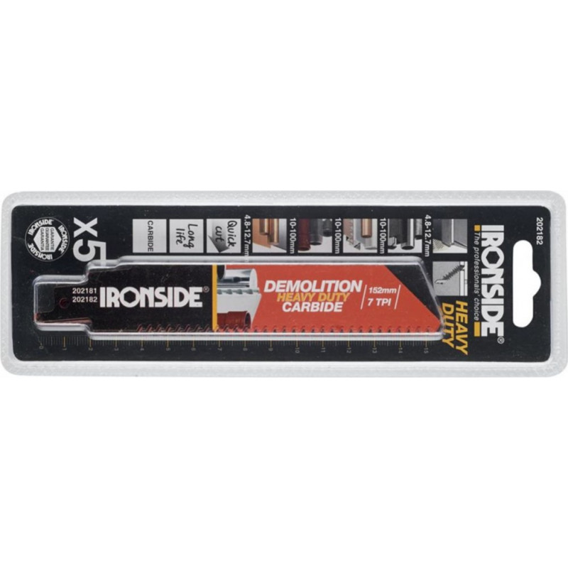 Ironside Figūrzāģu asmenis Ironside152x25x1.25/7, karbīda 5gb - gab.