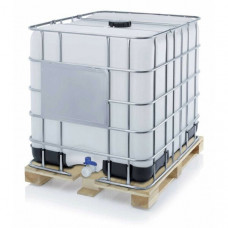 IBC konteiners 1000L caurspīdīgs, UN, palete koka / gab