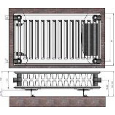 Radiators 22x600x900 sānu piesl. Termolux
