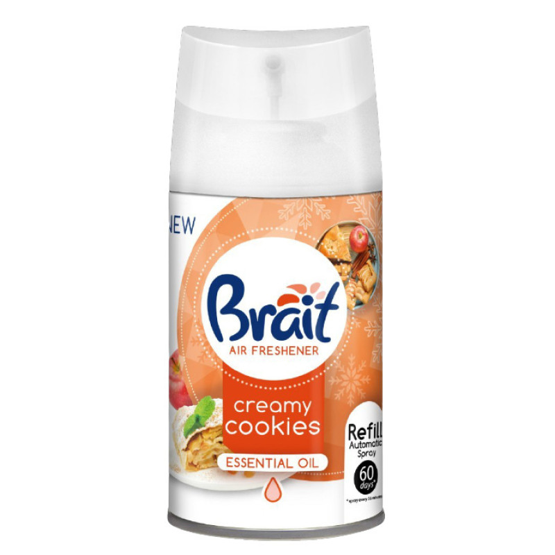 Brait Gaisa atsvaidzinātājs dozatoram 250ml Brait Creamy Cookies