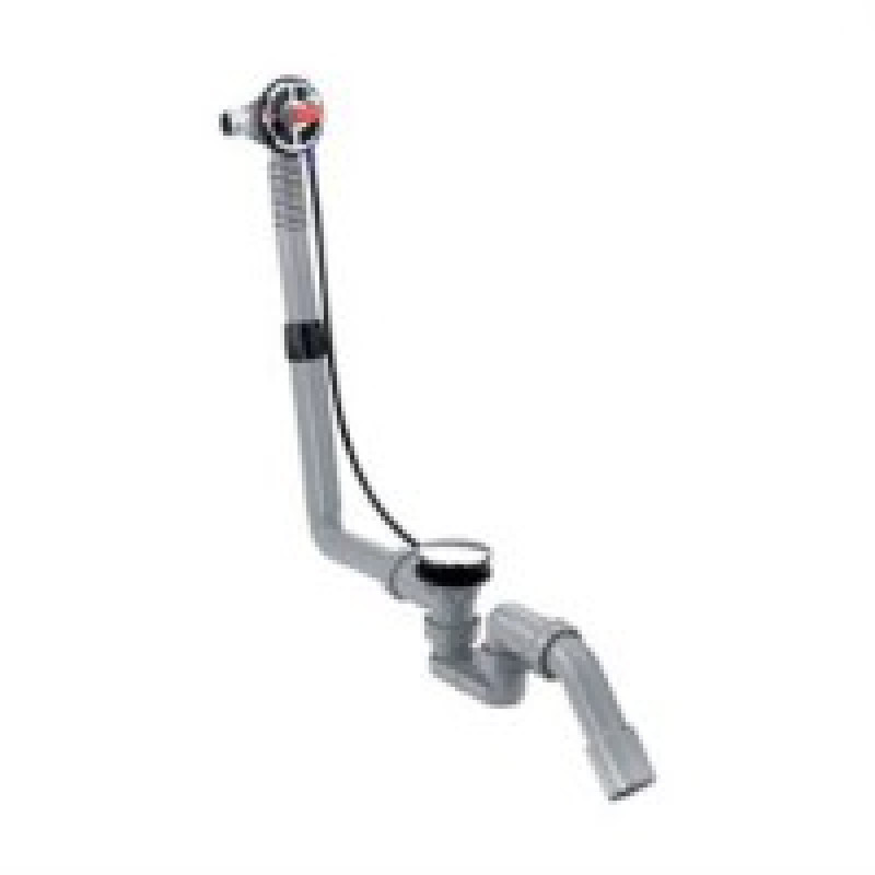 Hansgrohe vannas sifons Exafill S, 74x40/50 mm, ar uzpildi, bez dekoratīvās daļas, trose 520 mm, plastmasa, pe