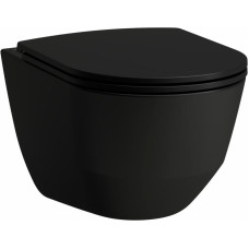 Laufen pods Pro Rimless, stiprināms pie sienas, 355x530 mm, matēts melns