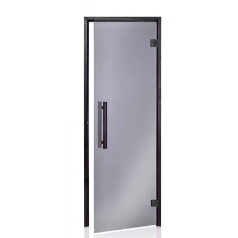 Stikla Serviss saunas durvis Black, 800 mm, h=2000 mm, bronzas stikls