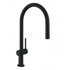 Hansgrohe virtuves izlietnes maisītājs ar izvelkamu dušu Talis M54 210 1jet, matēts melns + sBox