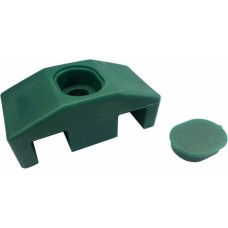 Vilmars Žoga paneļa stiprinājums, fiksators 2D 6/5/6, 60x30mm/D8mm, zaļš