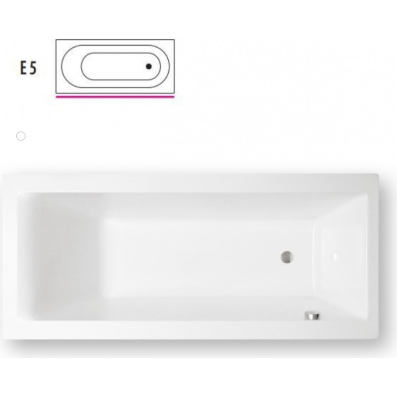 Balteco Forma Akrila vanna ar rāmi, sifonu, 149x70cm, panelis E5, balta