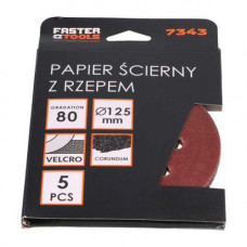 Faster Tools Smilšpap.disks Velkro d.125 Nr.  80/8caur. 5gb