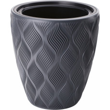 Form Plastic Puķu pods Flow 40cm 36L, melns