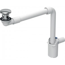 Geberit izplūde, vietu taupošs modelis, izplūdes vāciņš ar nospiešanas vadību: d=32mm, G=1 1/4