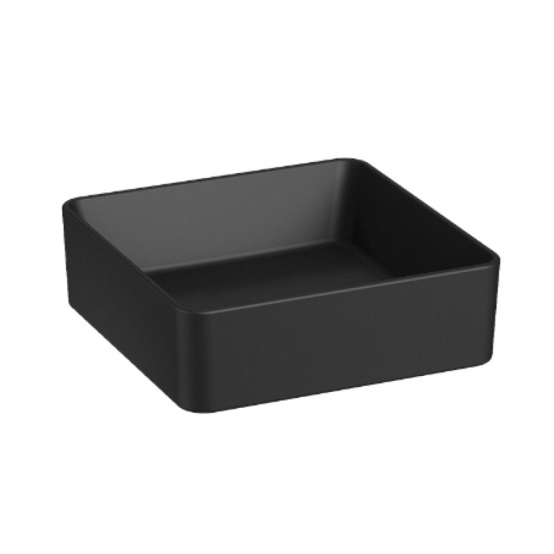 Jika izlietne Cubito Pure, 380x380 mm, h=150 mm, uz virsmas, matēta melna