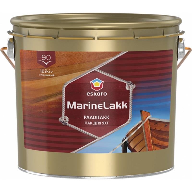 Eskaro Marine lakk 90 Nodilumizturīga uretāna alkilaka laivu daļu lakošanai, glancēta, 2.4L