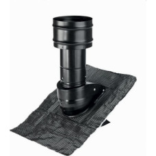 Zehnder Jumta ventilācijas izvads slīpajiem jumtiem DN 125, melns (RAL 9005)