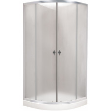 Cits Duškabīne 4752214005420, 80x80x200cm, pusapaļa, matēts stikls, seklais paliktnis - gab