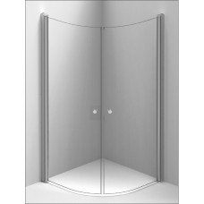 Balteco dušas stūris Arc, 800x800 mm, h=1900, r=500, matēts/caurspīdīgs stikls