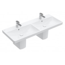 Villeroy & Boch izlietne Avento, 1200x470 mm, dubultā, 2 maisītāja caurumi, balta CP