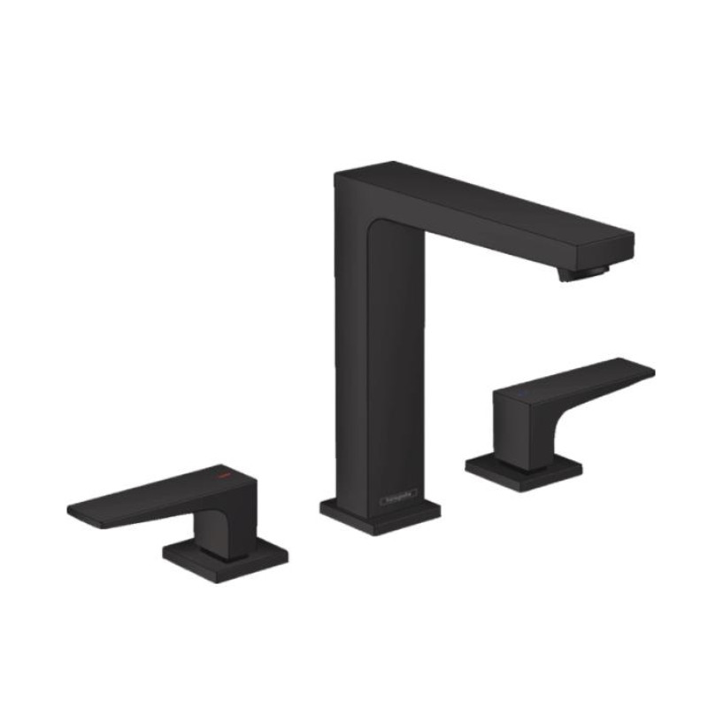 Hansgrohe izlietnes maisītājs Metropol 160, 3 caurumu, ar push-open, no virsmas, matēts melns