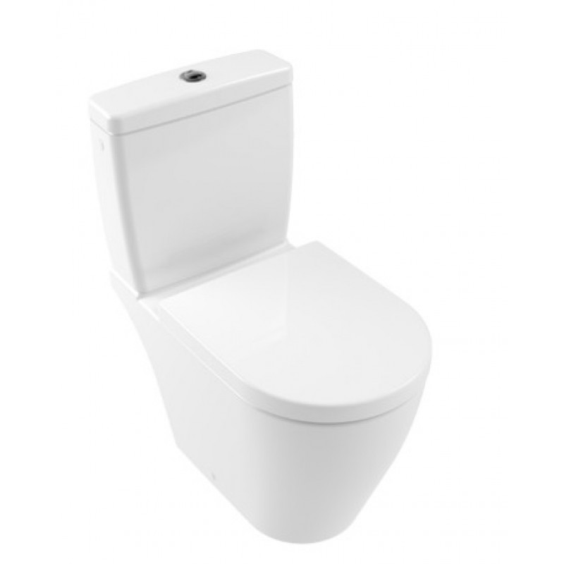 Villeroy & Boch skalojamā kaste Avento, pievads no sāniem/aizmugures, balta