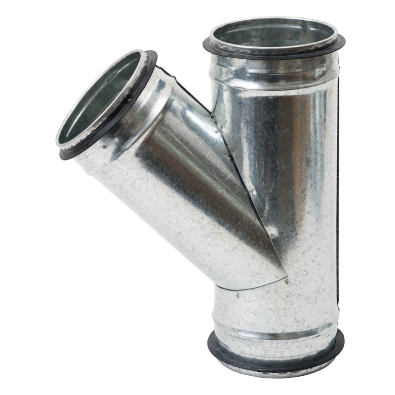 Europlast trejgabals metāla, Ø250/Ø250mm-45° ar gumijām