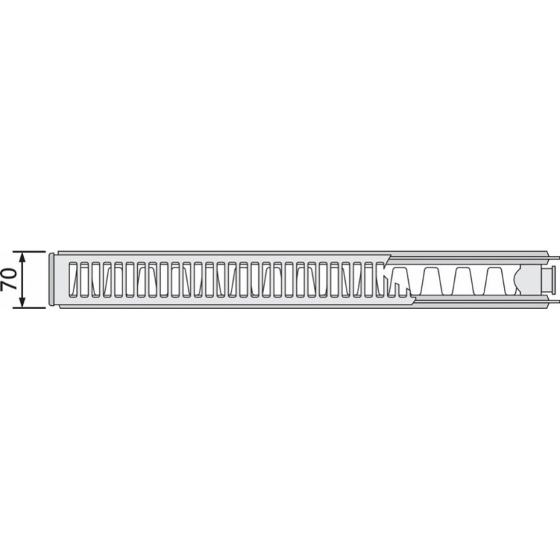 Purmo Tērauda paneļu radiators Purmo Compact Tips 21 H500/L2000 - gab.