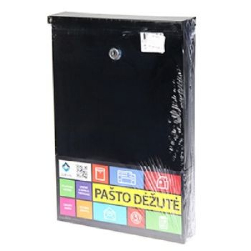 Glori Ir Ko Pastkastīte 355x240x50mm melna