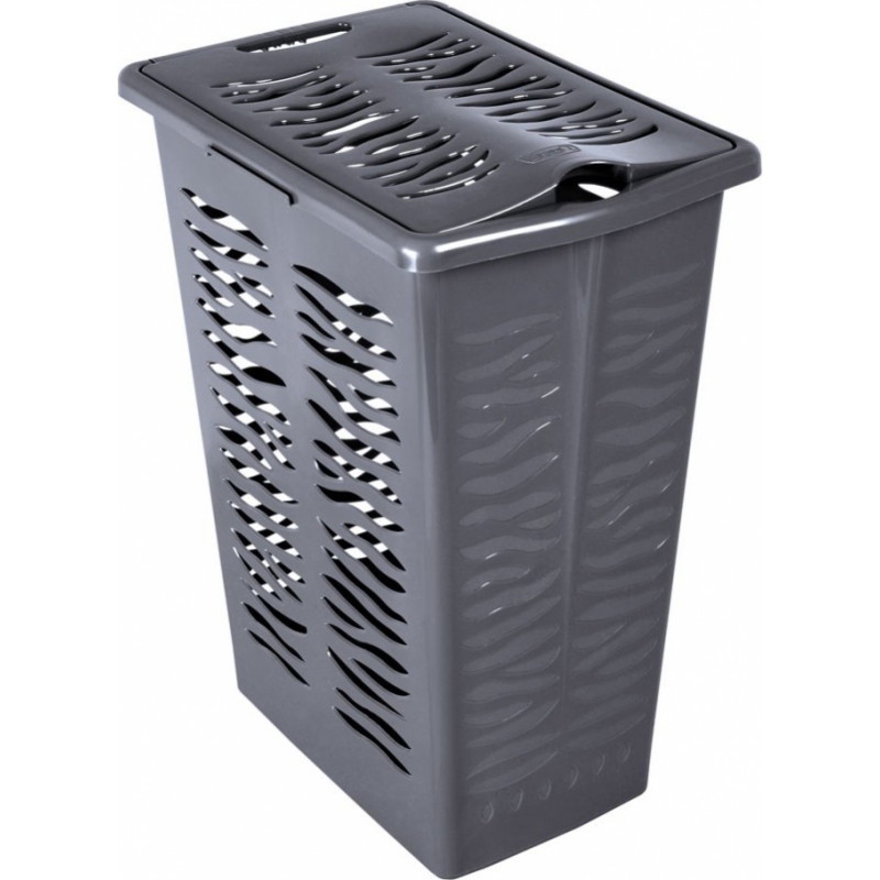 Branq Veļas grozs 30L Zebra pelēks
