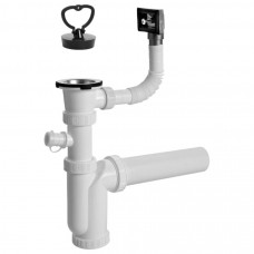 Plastbrno Virtuves izl. pudeļsifons 1 1/2X50mm ar izplūdi, pārplūdi, v/m
