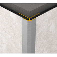 Kronospan Profils ārējam stūrim Rocko sienas panelim, anodēta allumīnija, 2800 mm, gab