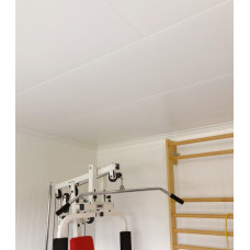Huntonit Krāsoti kokšķiedru griestu paneļi Antikk, balts 11x620x1220mm rullīša krāsots, iepak. 3.026m2