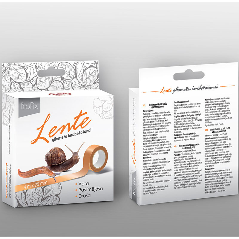 AES Biofix lente gliemežu ierobežošanai 4mx25mm