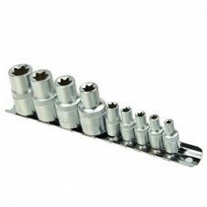 Geko Muciņu atslēgu TORX kompl. 1/4'', 1/2'' (9gab.) Geko