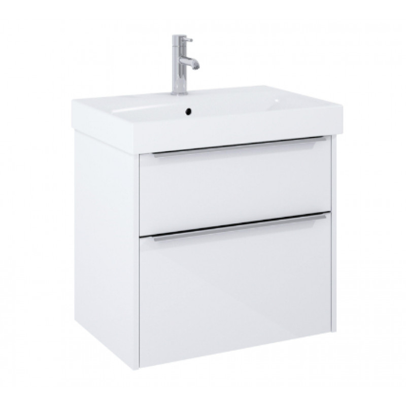 Jika izlietnes skapītis ar izlietni Pure, 625x440 mm, h=540 mm, 2A, spīdīgs balts