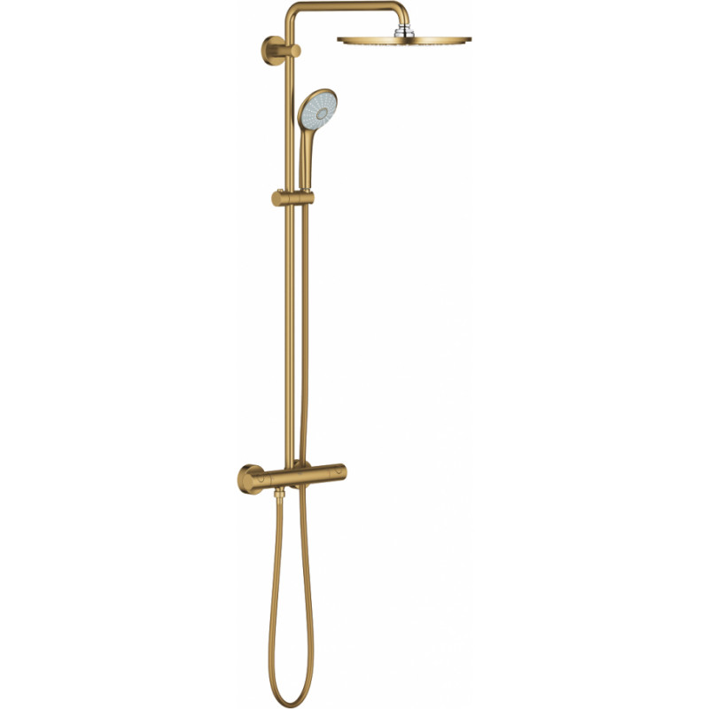 Grohe dušas sistēma ar termostatu Euphoria XXL 310, rokas duša Euphoria 110 Massage, brushed cool sunrise
