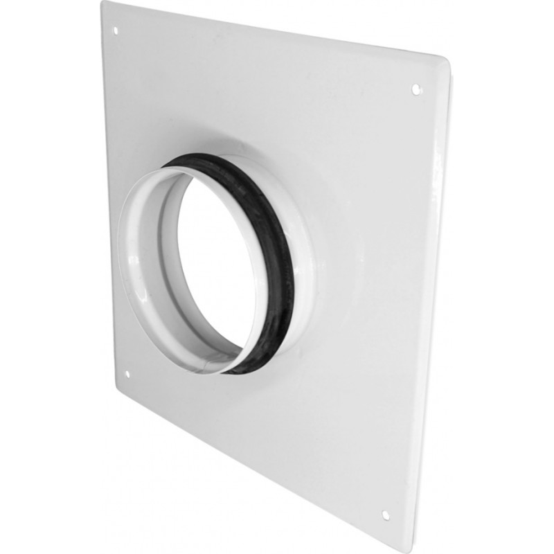 Europlast metāla ventilācijas adapteris, Ø100mm, ar gumiju, balts