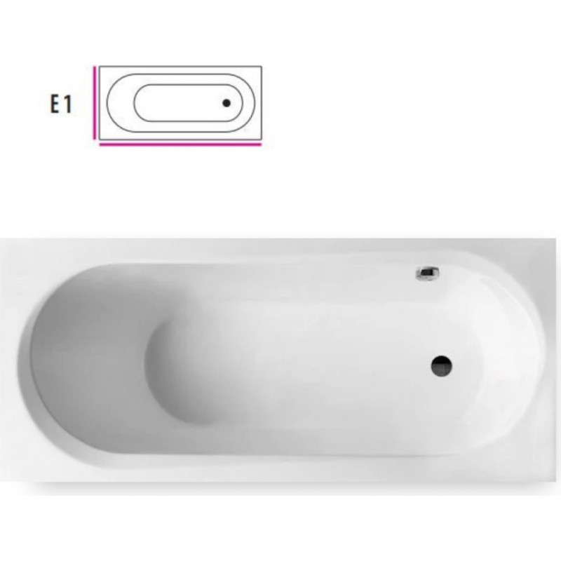 Balteco Modul Akrila vanna ar rāmi, sifonu, 159x70cm, paneļi E1, balta